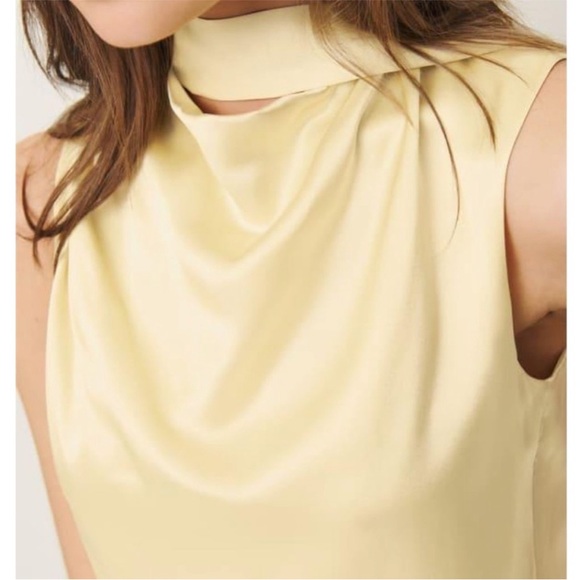 Reformation NWT 0 Norella Sleeveless Scarf Neck Top Silk - Picture 3 of 11